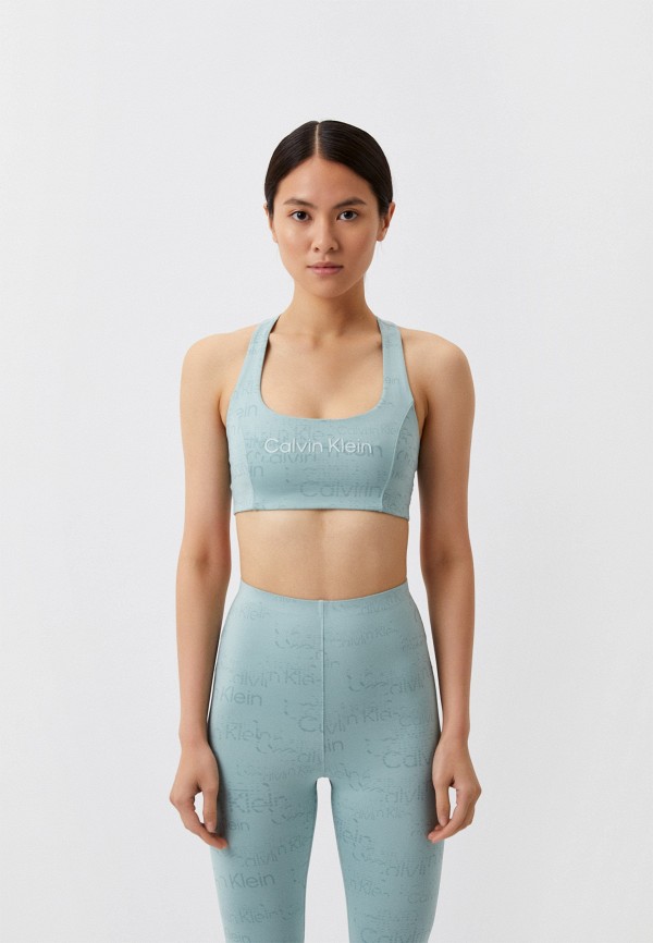 Calvin Klein Топ спортивный - Essentials  WO - Medium Support Sports Bra (Print) - фото 1