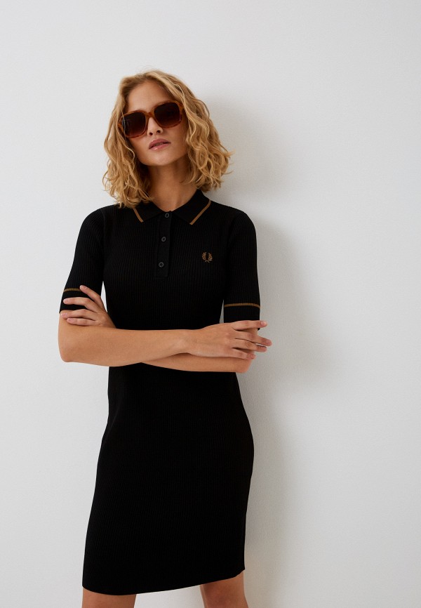 Платье Fred Perry, цвет: черный, RTLACY689501 — купить в интернет ...