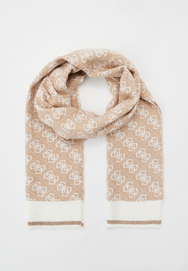 Шарф Guess, цвет: бежевый, RTLACY939401 — купить в интернет-магазине Lamoda