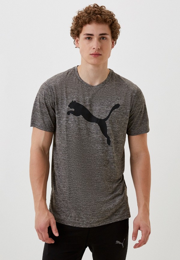 Футболка спортивная PUMA TRAIN FAV HEATHER CAT TEE, цвет: серый ...