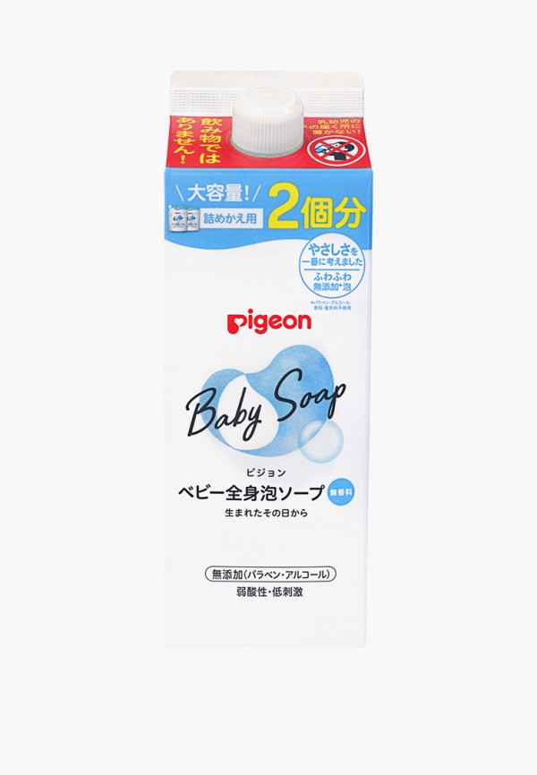 Pigeon Мыло твердое - Мыло-пенка для младенцев с рождения, сменный блок, 800мл - фото 1