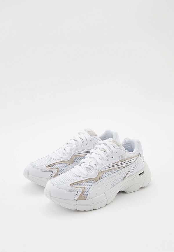 White and gold cheap pumas with strap