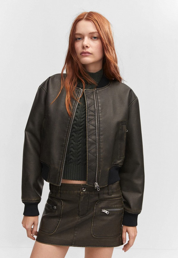 Mango Куртка кожаная - FANTASIA - фото 1