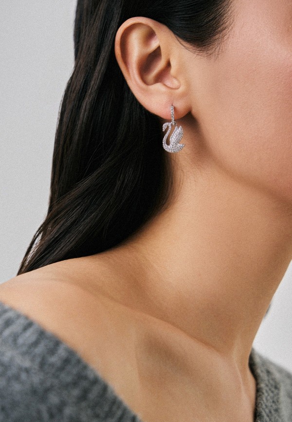 Swarovski® Серьги - Iconic Swan - фото 4