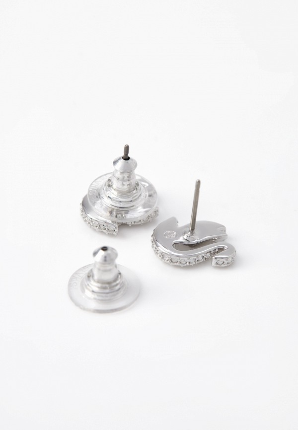 Swarovski® Серьги - Iconic Swan с гальваническим покрытием из золота, рутения и родия. - фото 2