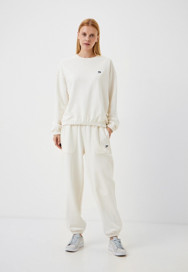 PUMA Свитшот - DOWNTOWN Oversized Crew Warm White - фото 2