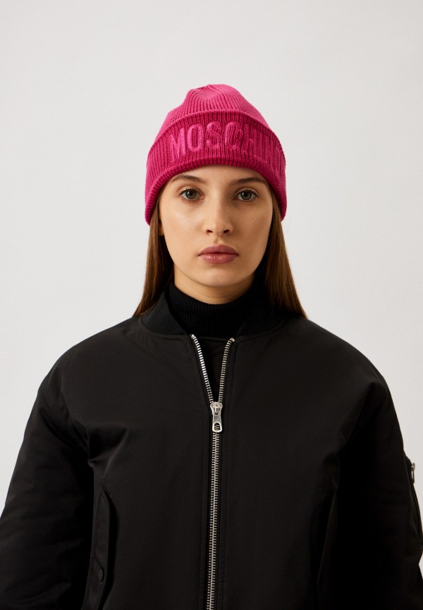 Шапка Moschino, цвет: фуксия, RTLADA691701 — купить в интернет-магазине ...
