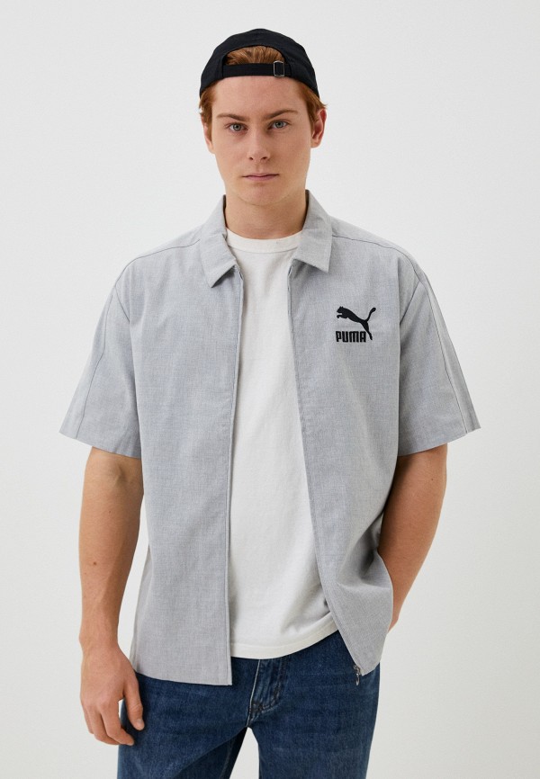 PUMA Рубашка - LUXE SPORT T7 Shirt Light Gray Heather - фото 1