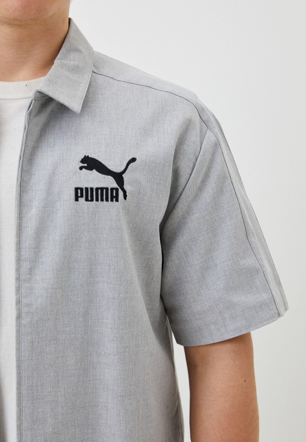 PUMA Рубашка - LUXE SPORT T7 Shirt Light Gray Heather - фото 4