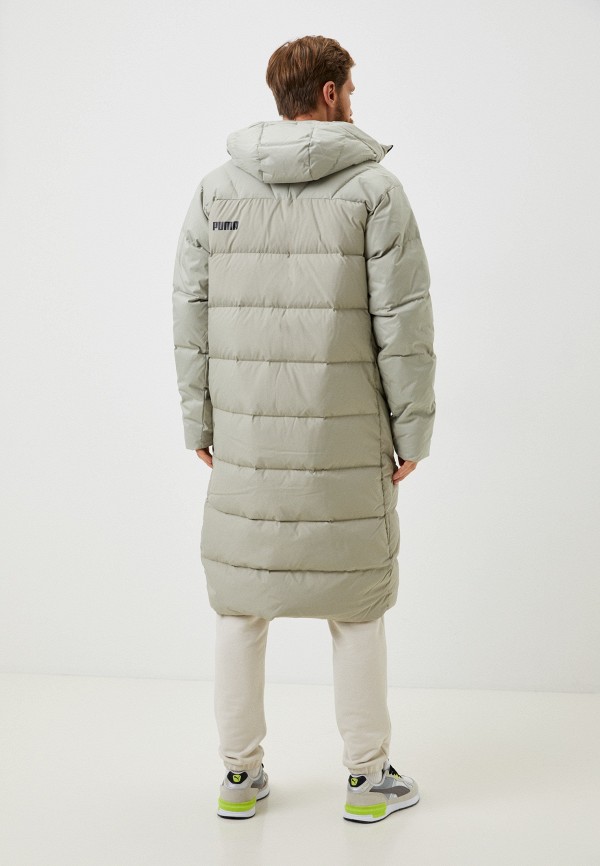PUMA Пуховик - Long Hooded Down Coat Pebble Gray - фото 3