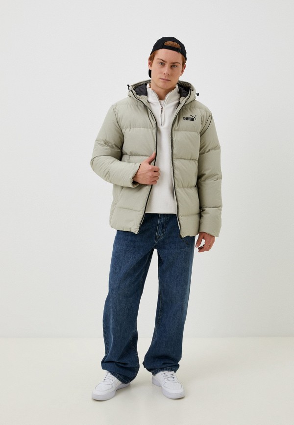 PUMA Пуховик - Hooded Down Puffer Pebble Gray - фото 2