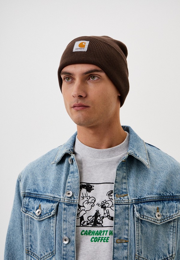 Шапка Carhartt WIP, цвет: коричневый, RTLADA941101 — купить в интернет ...