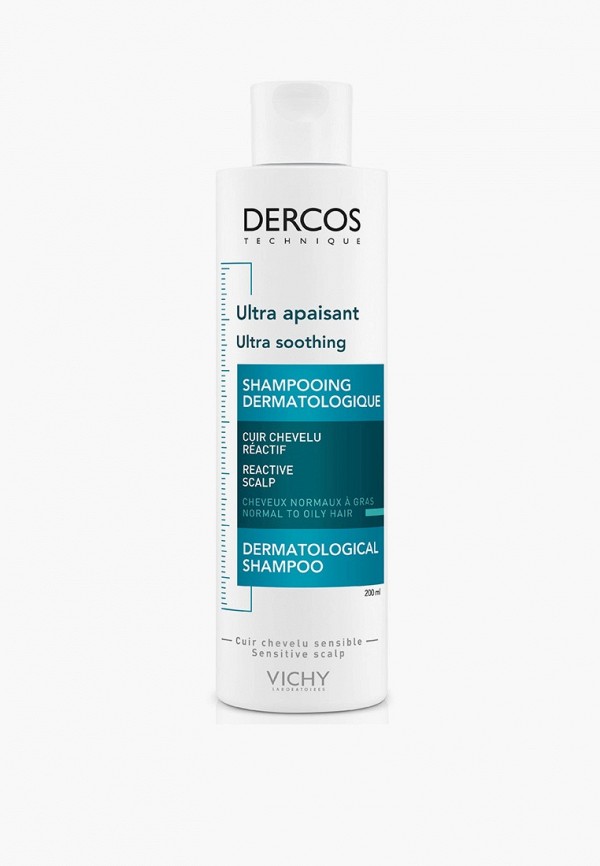 Vichy Шампунь Dercos. Успокаивающий, без сульфатов, для нормальных и жирных волос, 200 мл