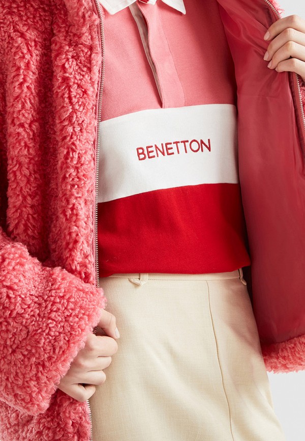 Шуба United Colors of Benetton, цвет: розовый, RTLADB356601 — купить в ...