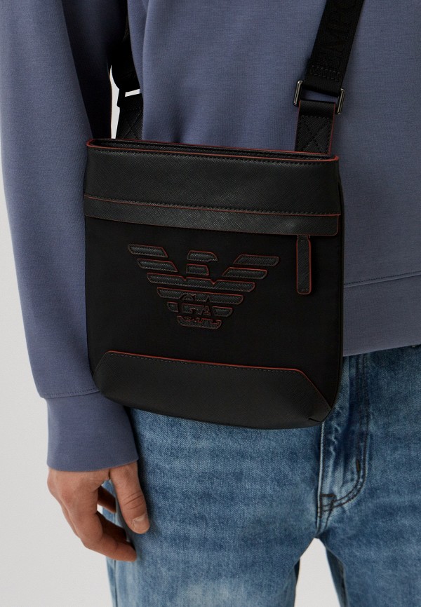 Emporio Armani Сумка - BLACK/ORANGE DETAIL - фото 6