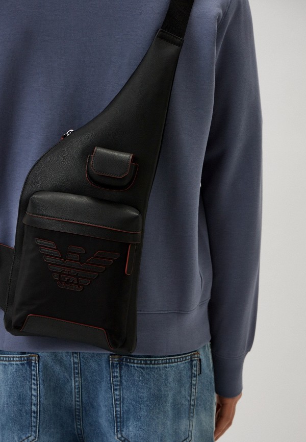 Emporio Armani Сумка - BLACK/ORANGE DETAIL - фото 6