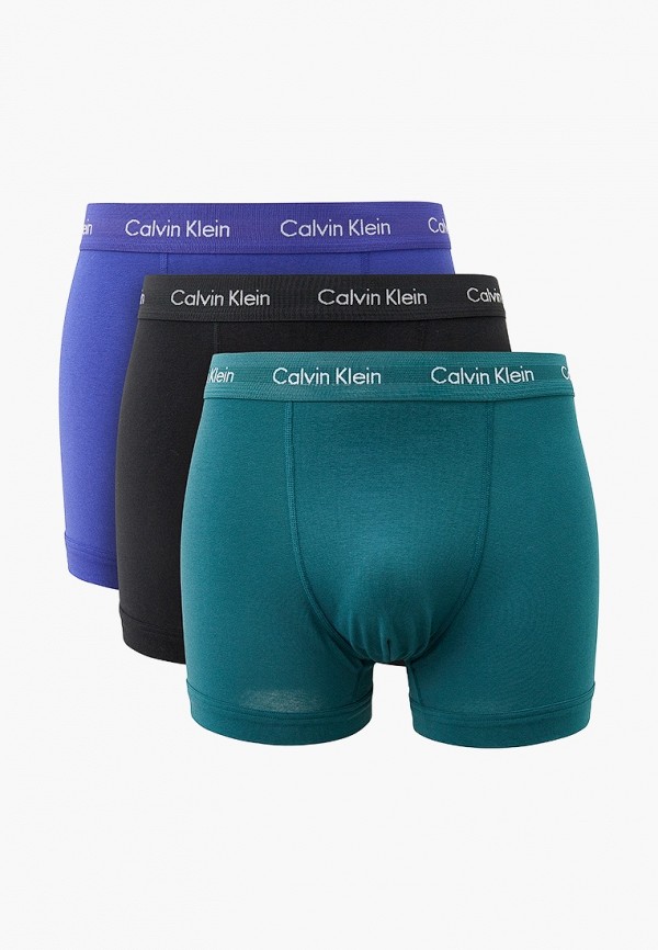 Трусы 3 шт. Calvin Klein Underwear TRUNK, цвет: бирюзовый, RTLADC446801 —  купить в интернет-магазине Lamoda