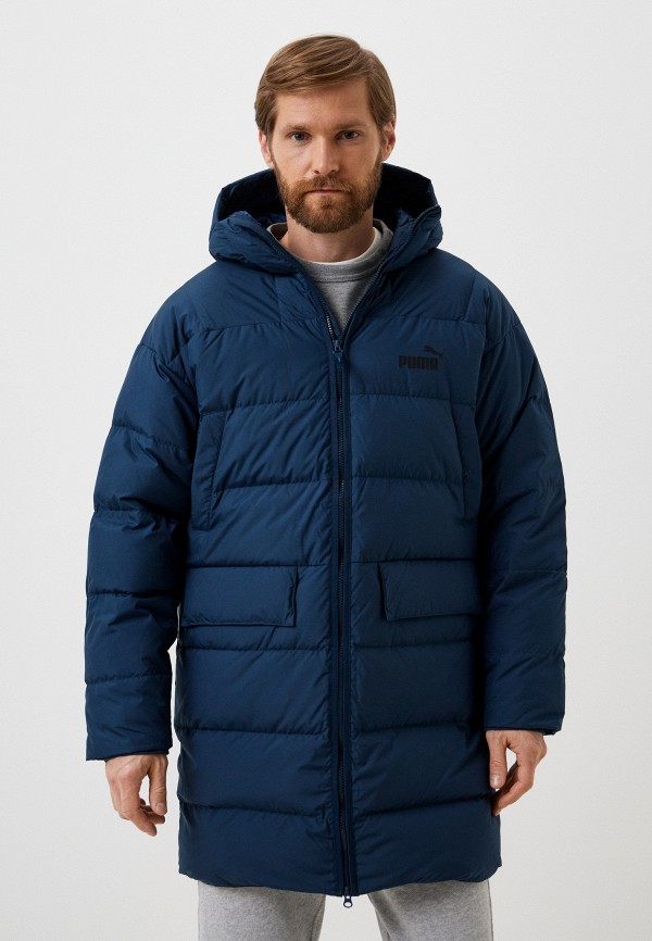 Пуховик PUMA Protective Hooded Down Coat Marine Blue, цвет: синий,  RTLADC654701 — купить в интернет-магазине Lamoda