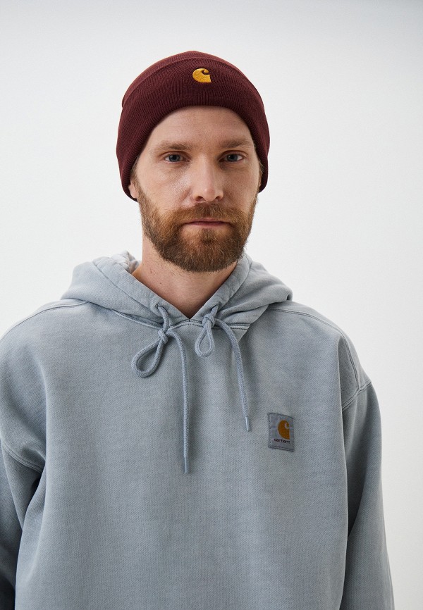 Шапка Carhartt WIP, цвет: бордовый, RTLADC733601 — купить в интернет ...