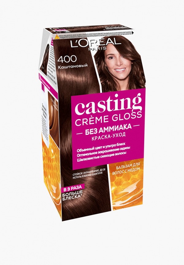 L'Oreal Paris Краска для волос "Casting Creme Gloss" без аммиака, оттенок 400, Каштан