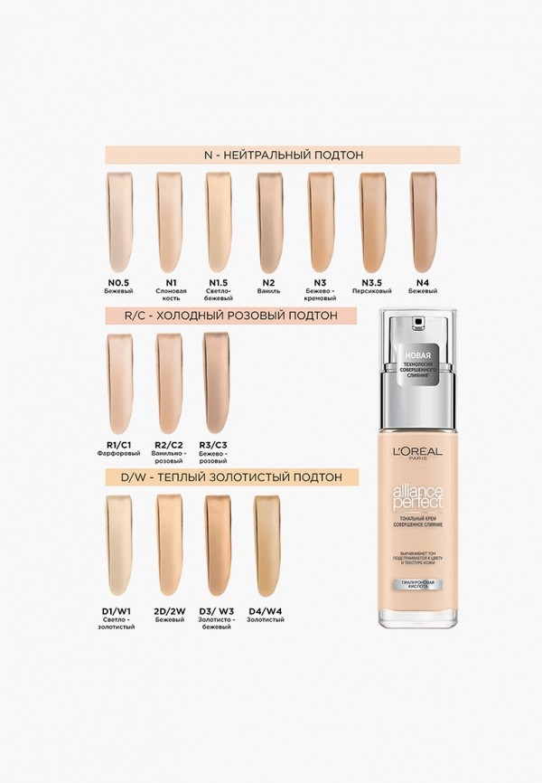 L'Oreal Paris Тональный крем - Alliance Perfect Совершенное слияние, SPF16, естественный финиш и увлажнение - фото 3