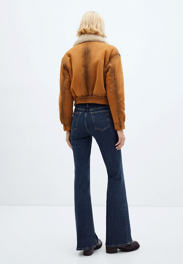 Дубленка Mango AVIATOR, цвет: коричневый, RTLADC921001 — купить в ...