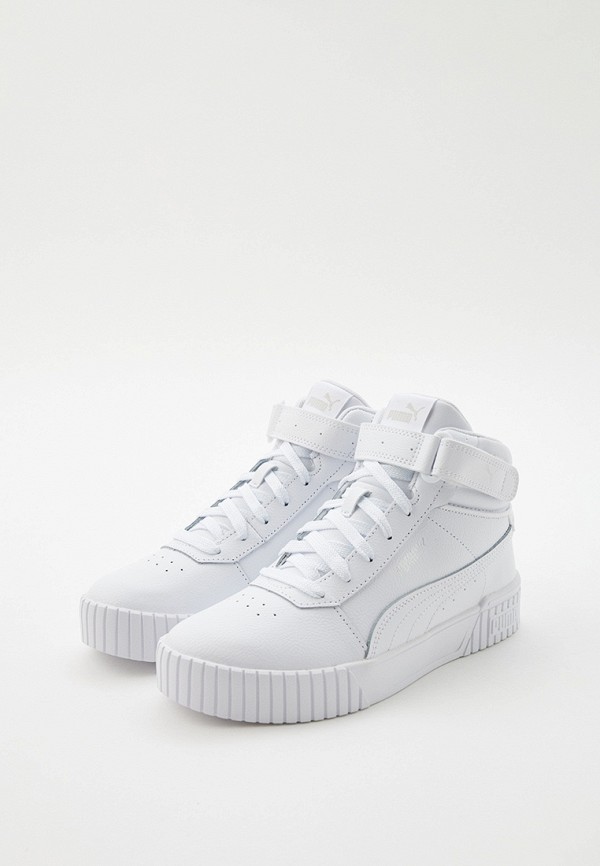 PUMA Кеды - Carina 2.0 Mid Puma White-Puma White-Pum - фото 3