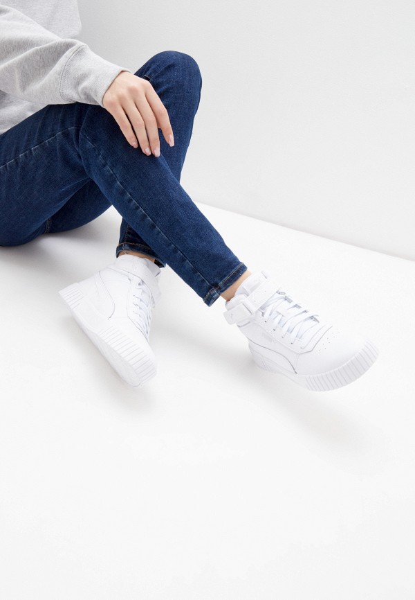 PUMA Кеды - Carina 2.0 Mid Puma White-Puma White-Pum - фото 6