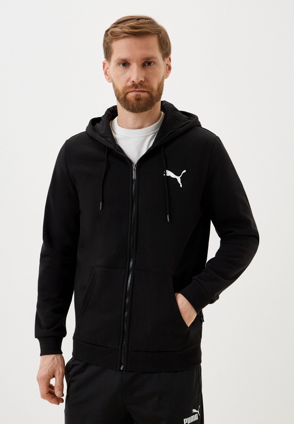PUMA Толстовка - ESS Small Logo FZ Hoodie FL Puma Black-C - фото 1