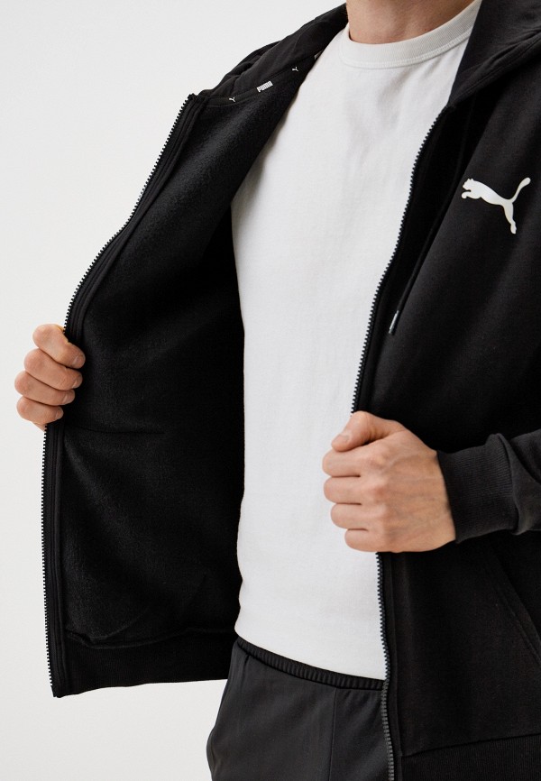 PUMA Толстовка - ESS Small Logo FZ Hoodie FL Puma Black-C - фото 5