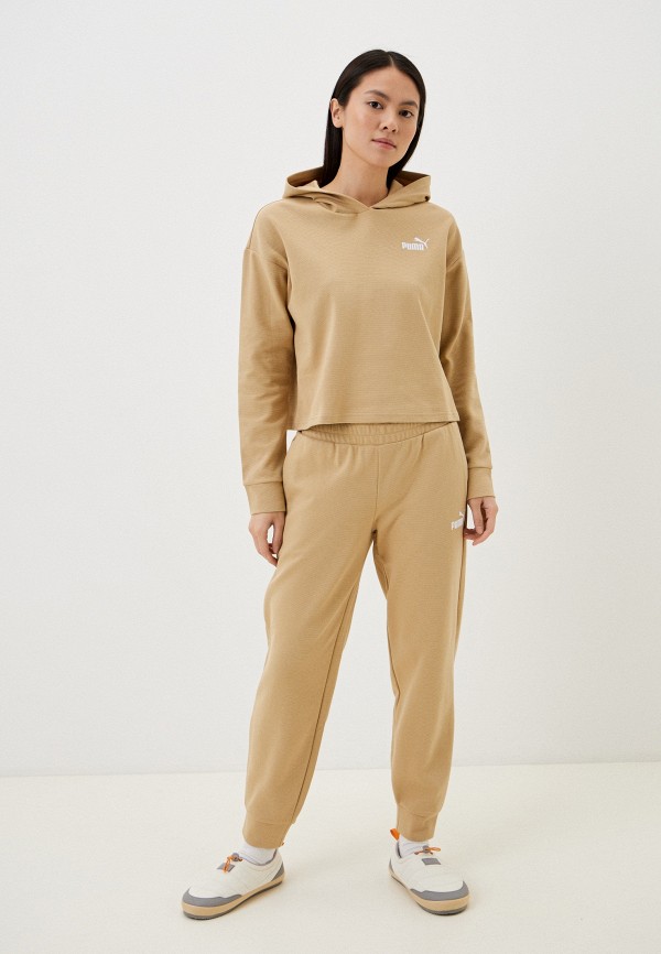PUMA ESS ELEVATED Cropped Hoodie Sand Dune RTLADD125901 Lamoda