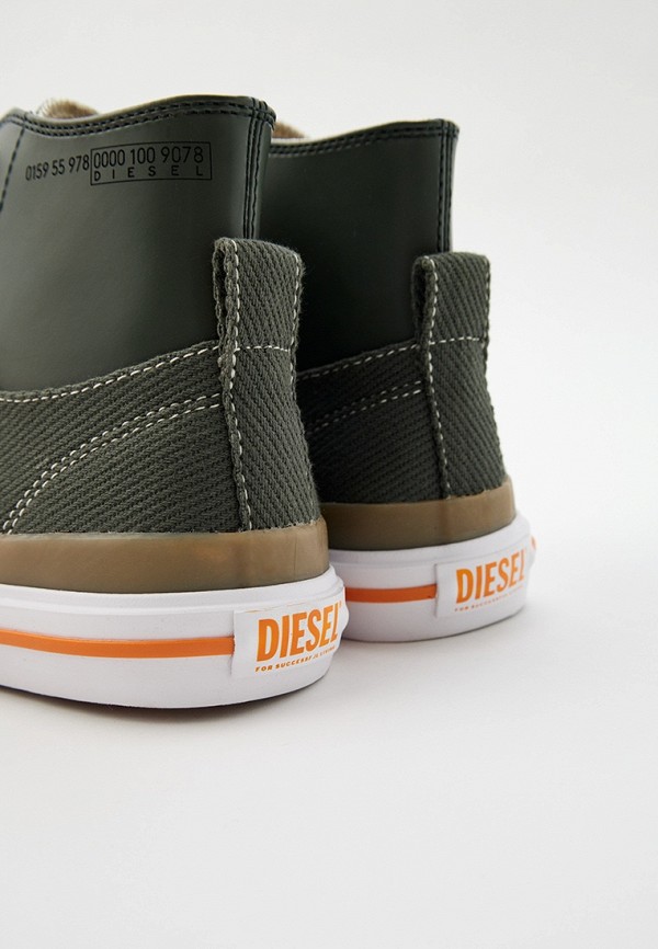 Кеды Diesel, цвет: хаки, RTLADD129401 — купить в интернет-магазине Lamoda
