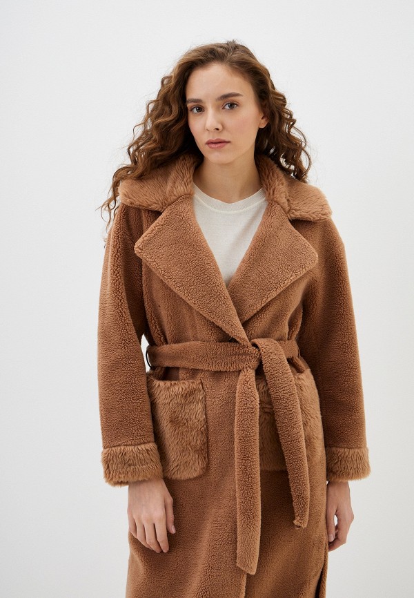 Pink Orange Пальто меховое - фото 2