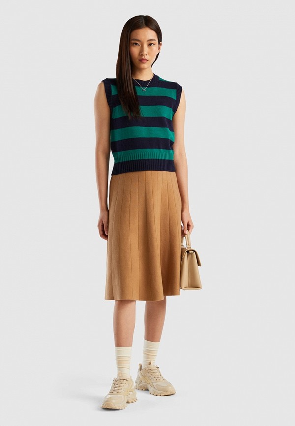 Юбка United Colors of Benetton, цвет: бежевый, RTLADD611801 — купить в ...