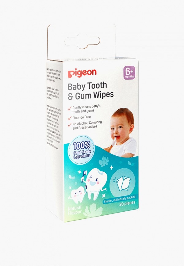 Pigeon Влажные салфетки - для ухода за полостью рта, 20 шт. - фото 2