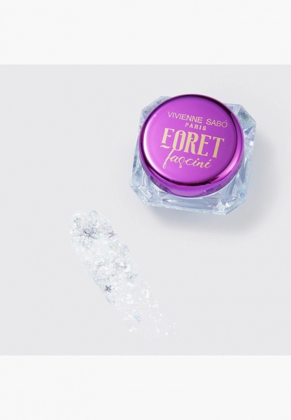 Vivienne Sabo Глиттер - мультихромный, с салатовыми, фиолетовыми и серебряными частицами - фото 4