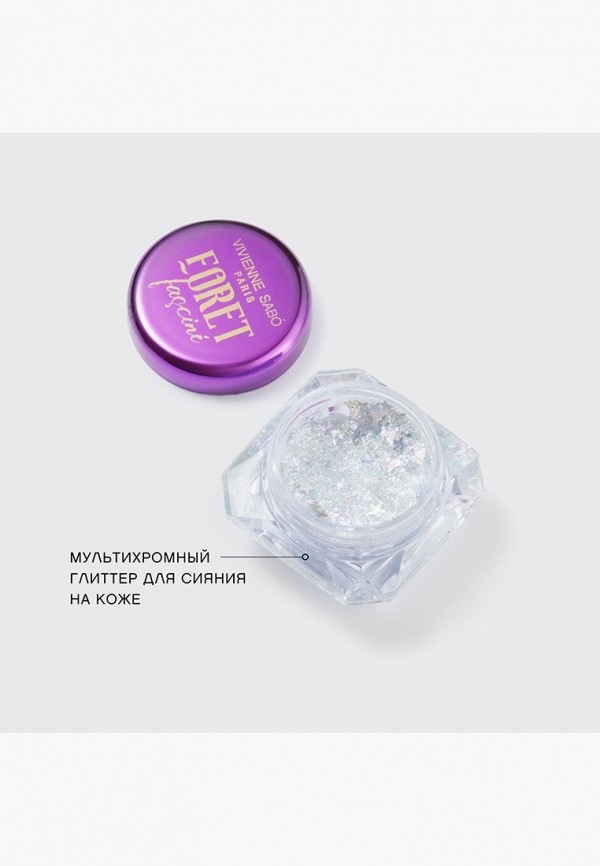 Vivienne Sabo Глиттер - мультихромный, с салатовыми, фиолетовыми и серебряными частицами - фото 5