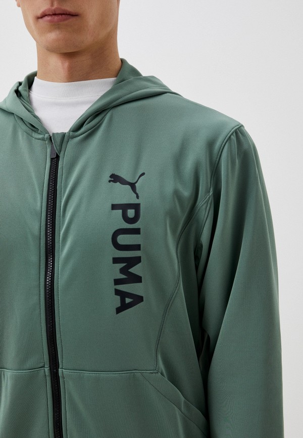 Толстовка PUMA Puma Fit Double Knit FZ Hoodie Eucalyptu, цвет: зеленый ...