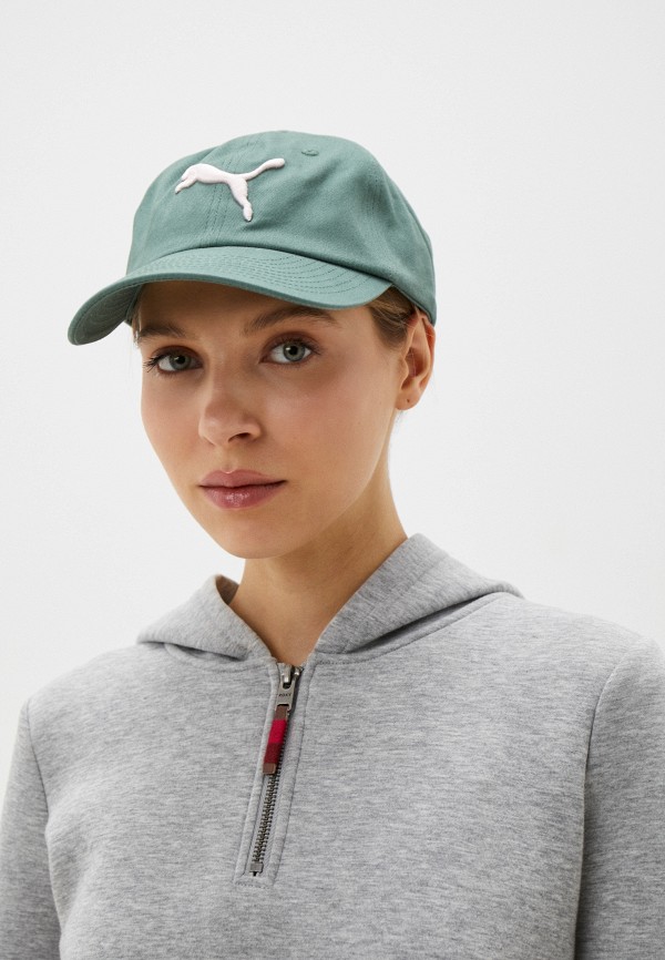 PUMA Бейсболка - PUMA ESS Cat Logo BB Cap Eucalyptus-Fros - фото 5
