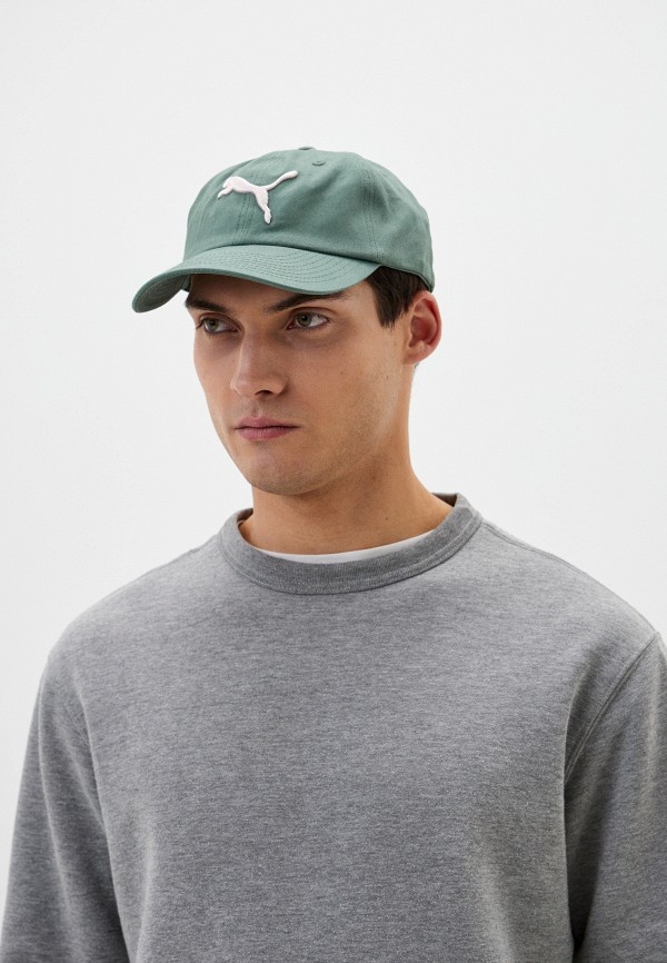 PUMA Бейсболка - PUMA ESS Cat Logo BB Cap Eucalyptus-Fros - фото 4