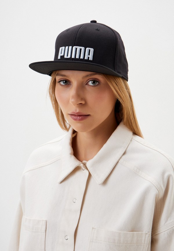 PUMA Бейсболка - PUMA Flatbrim Cap PUMA Black-Gray Violet - фото 5