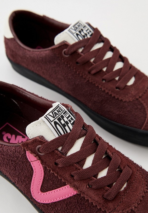 Кеды Vans, цвет: бордовый, RTLADE107901 — купить в интернет-магазине Lamoda