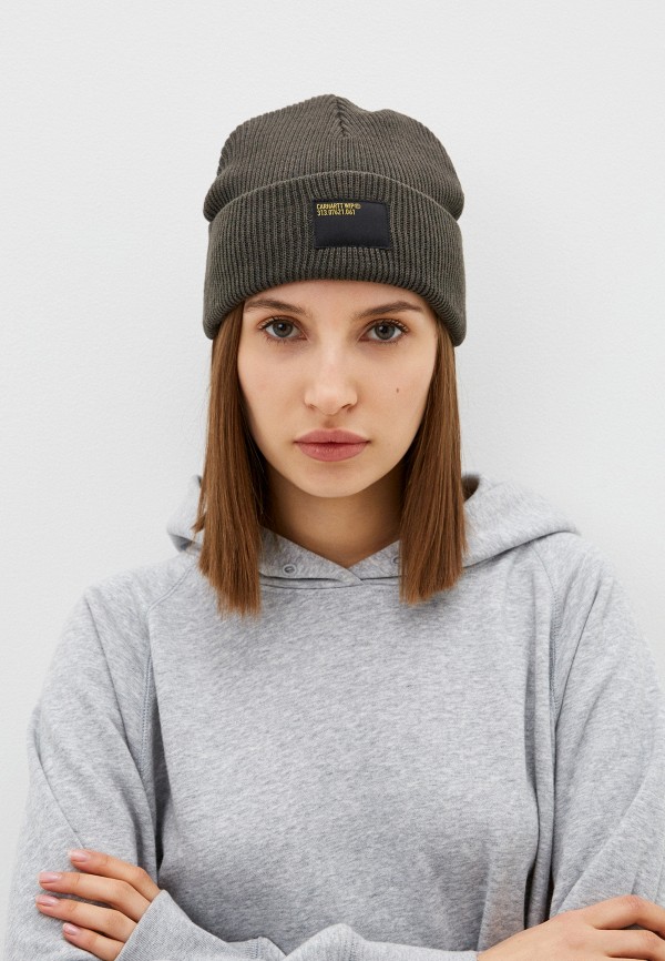 Шапка Carhartt WIP, цвет: хаки, RTLADE995701 — купить в интернет ...