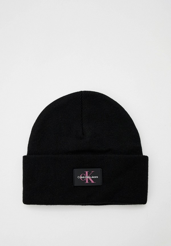 Black calvin klein beanie outlet