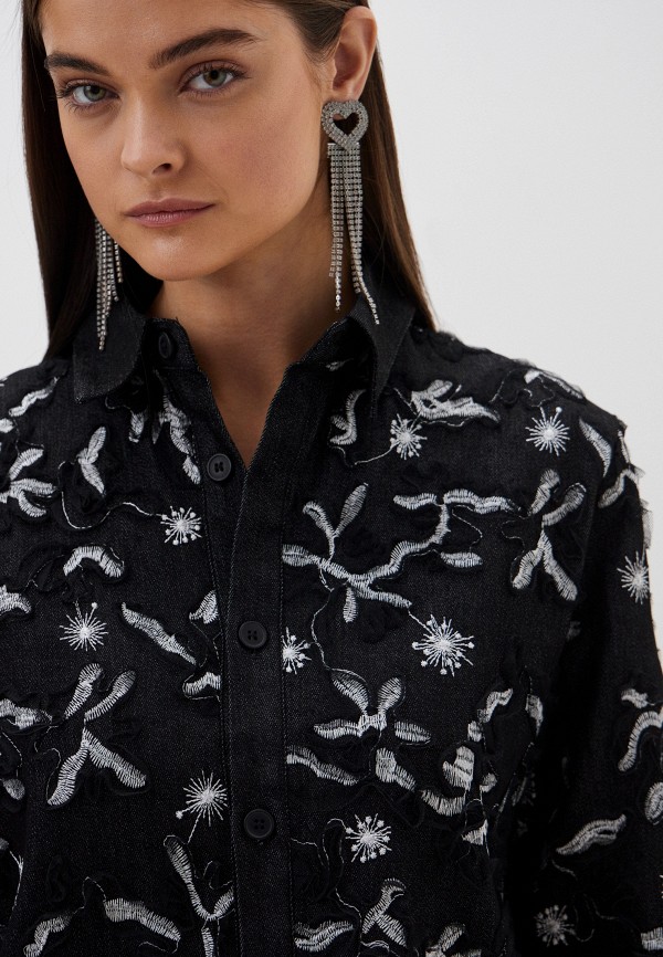 Sister Jane Рубашка джинсовая - Honeycomb Denim Over Shirt - фото 4