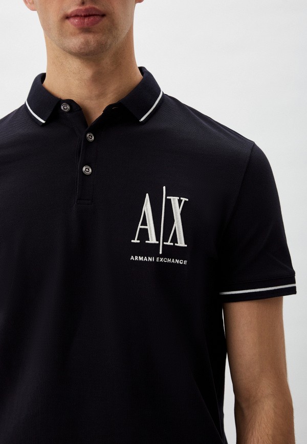 Поло Armani Exchange, цвет: синий, RTLADF948502 — купить в интернет ...