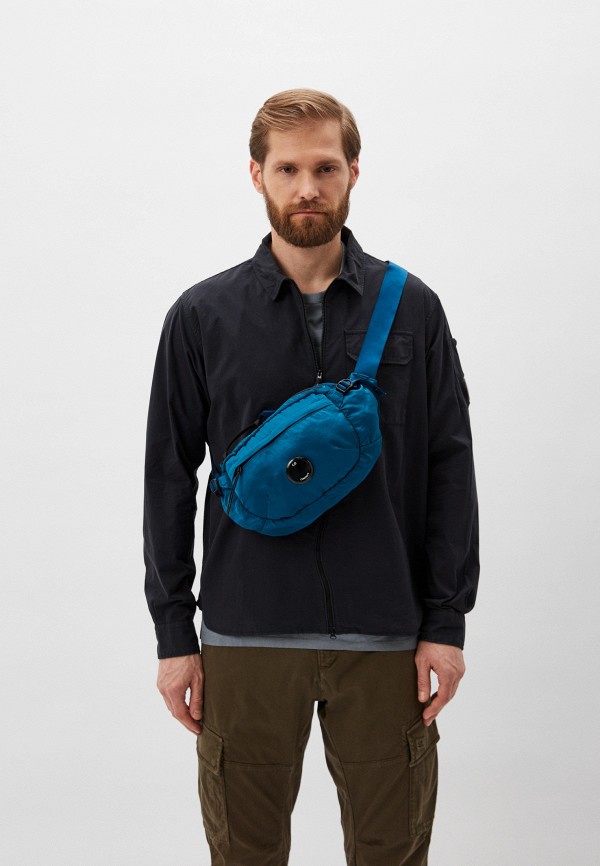 Сумка поясная C.P. Company Nylon B Crossbody, цвет: бирюзовый