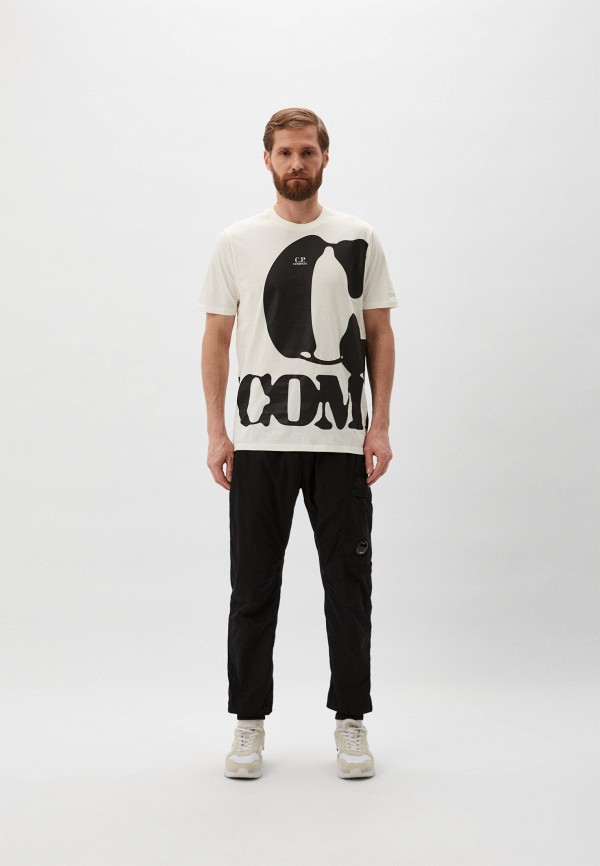 Футболка C.P. Company 30/1 Jersey Relaxed Logo, цвет: белый ...