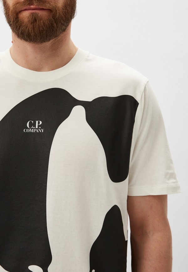 Футболка C.P. Company 30/1 Jersey Relaxed Logo, цвет: белый ...