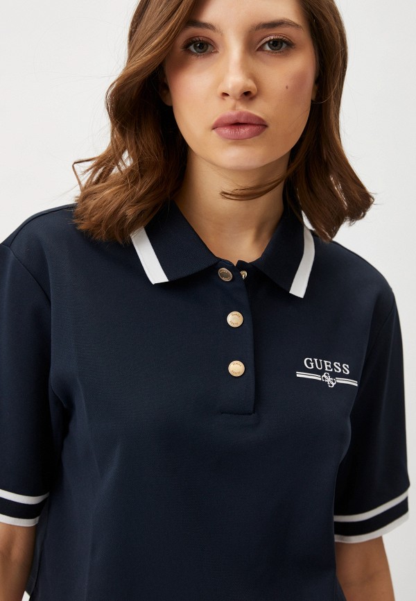Поло Guess, цвет: синий, RTLADG976201 — купить в интернет-магазине Lamoda